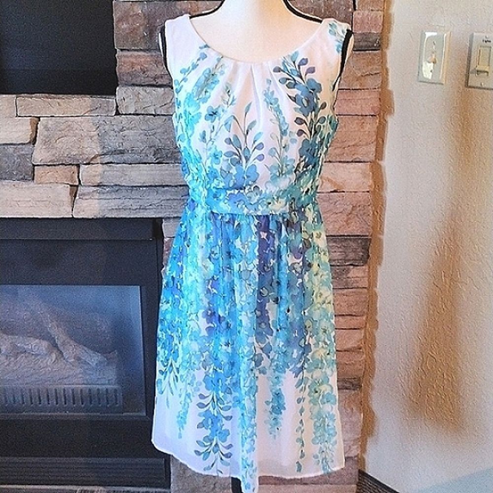 Dressbarn Semi-sheer Floral Dress
